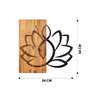 Wallity Lotus Escultura de pared Negro y Nogal